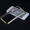 Металлический золотой бампер со стразами для iPhone 5 - 5s