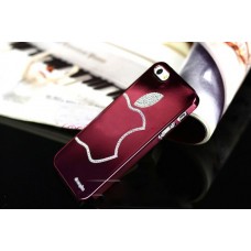Чехол накладка Love Swarovski Diamond Red для iPhone 5 - 5s