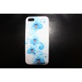 Чехол накладка голубые цветы для iPhone 5 - 5s