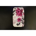 Чехол накладка с фиолетовыми цветами для iPhone 3 - 3gs