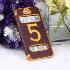 Золотой чехол - книжка фиолетовый для iPhone 5 - 5s