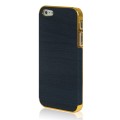 Золотой чехол накладка Gold с фиолетовым для iPhone 5 - 5s