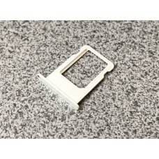 Слот - лоток - держатель для sim карт на iPhone 6 белый - серебро (silver - white) оригинальный
